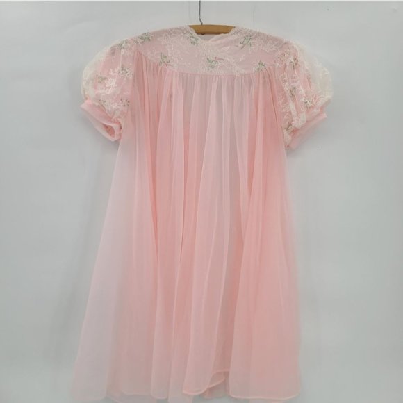 Vintage Linda Underlovelies Chiffon Babydoll Night Gown and Robe - Picture 14 of 14